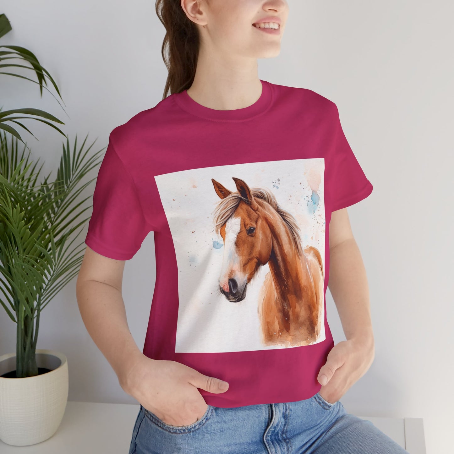 Playful Quarter horse Unisex Jersey Short Sleeve Tee