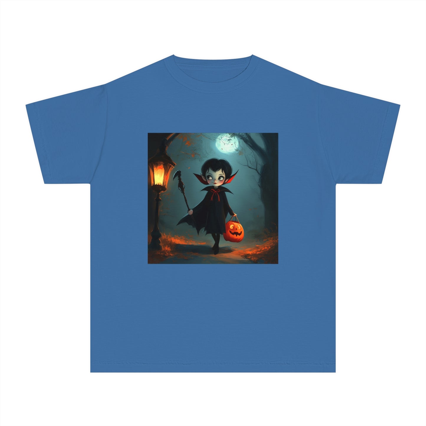 Cute Trick or Treating Vampire Youth Midweight Tee