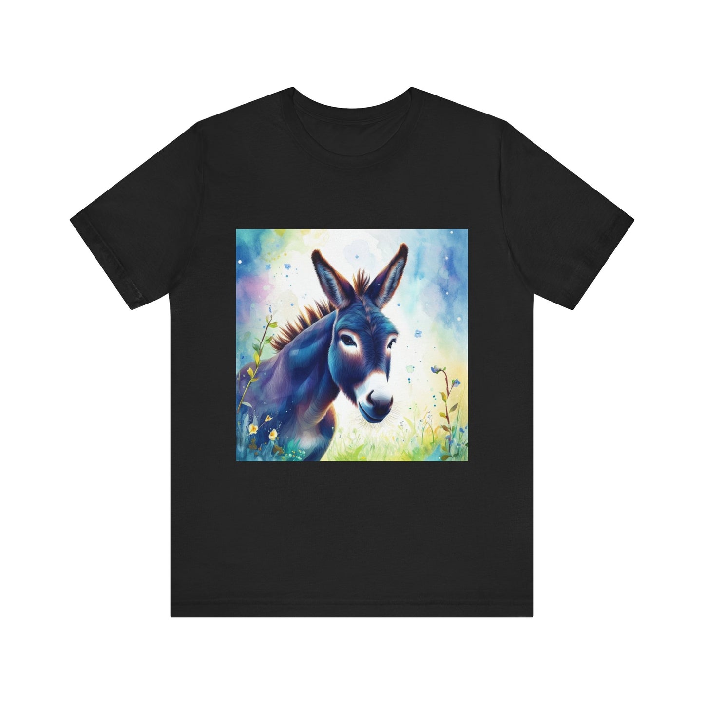 Cute Colorful Donkey Unisex Jersey Short Sleeve Tee