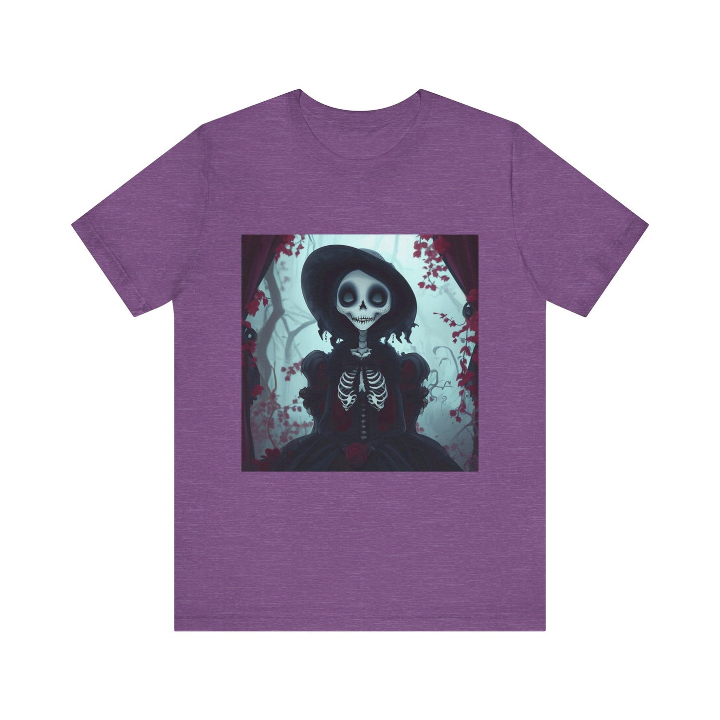 Dia de los muertos cartoon skeleton Unisex Jersey Short Sleeve Tee