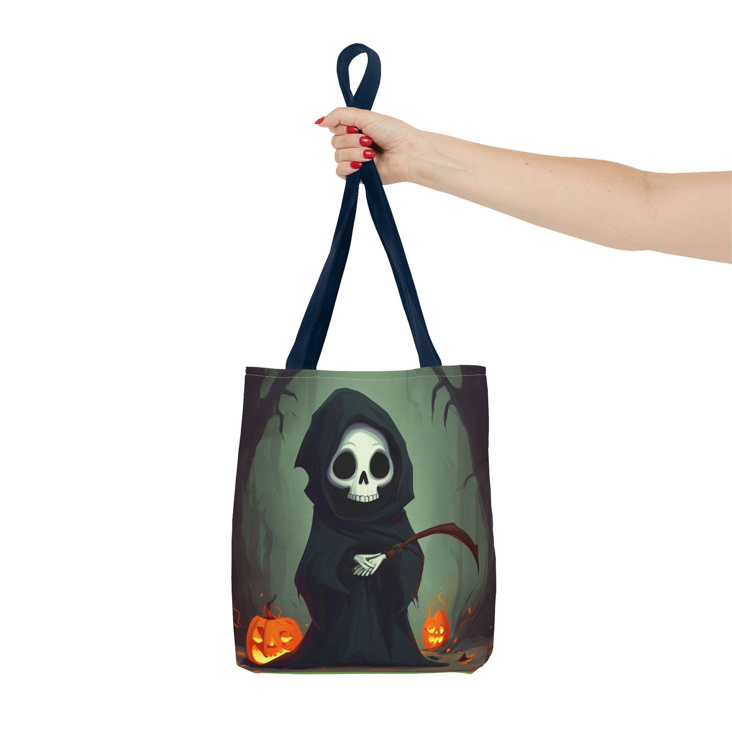 Spooky Forest Grim Reaper Tote Bag (AOP)