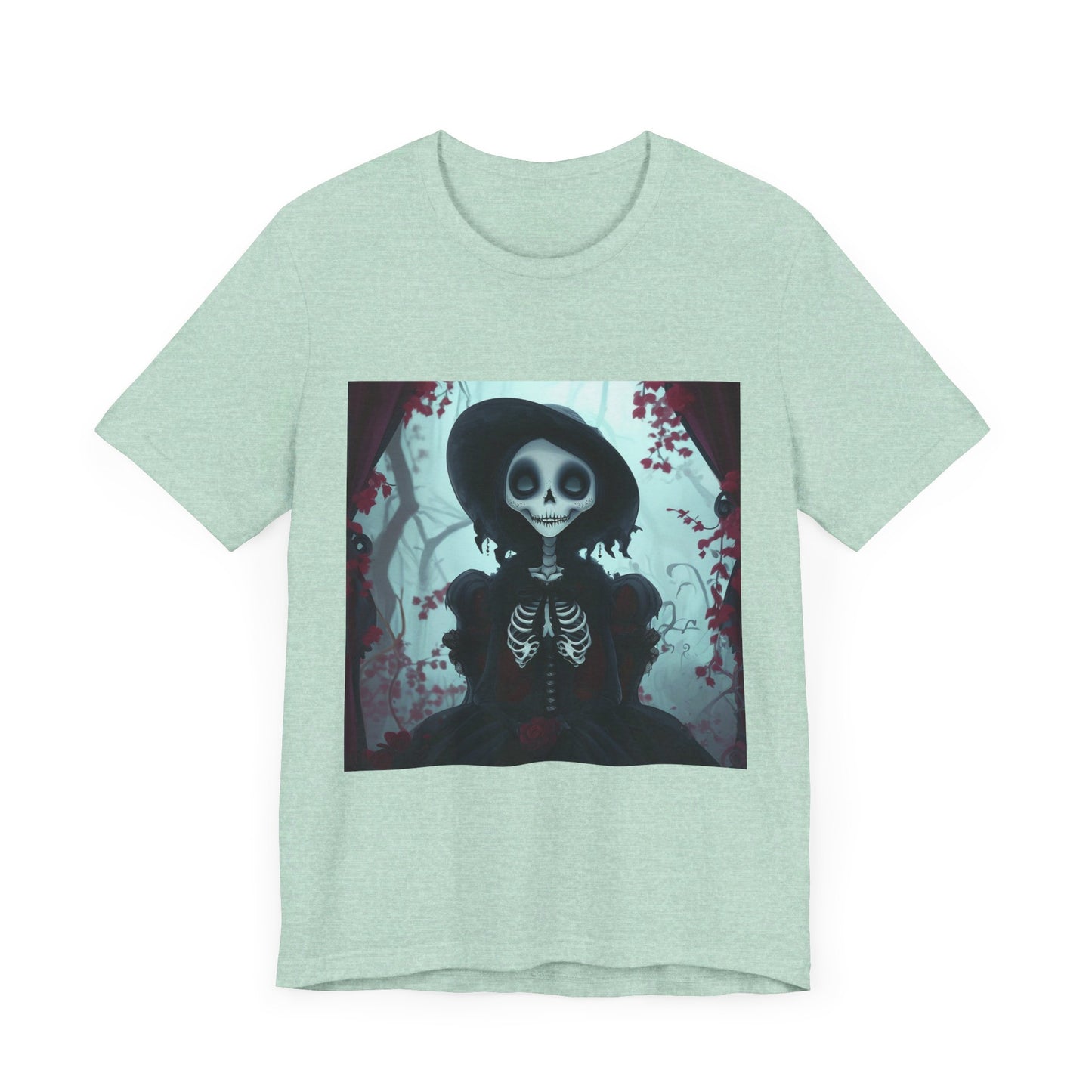 Dia de los muertos cartoon skeleton Unisex Jersey Short Sleeve Tee