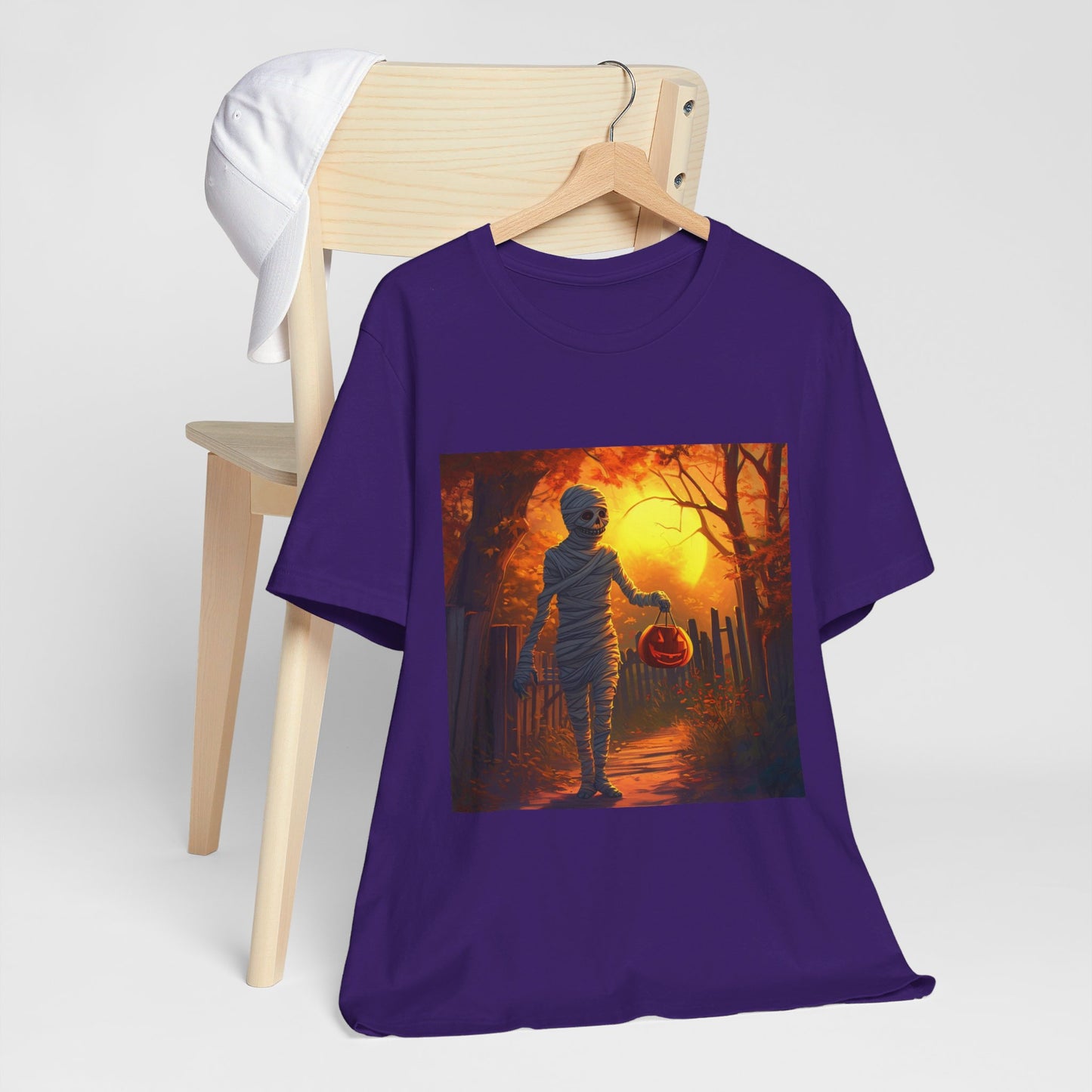 Halloween Sunset Mummy Unisex Jersey Short Sleeve Tee