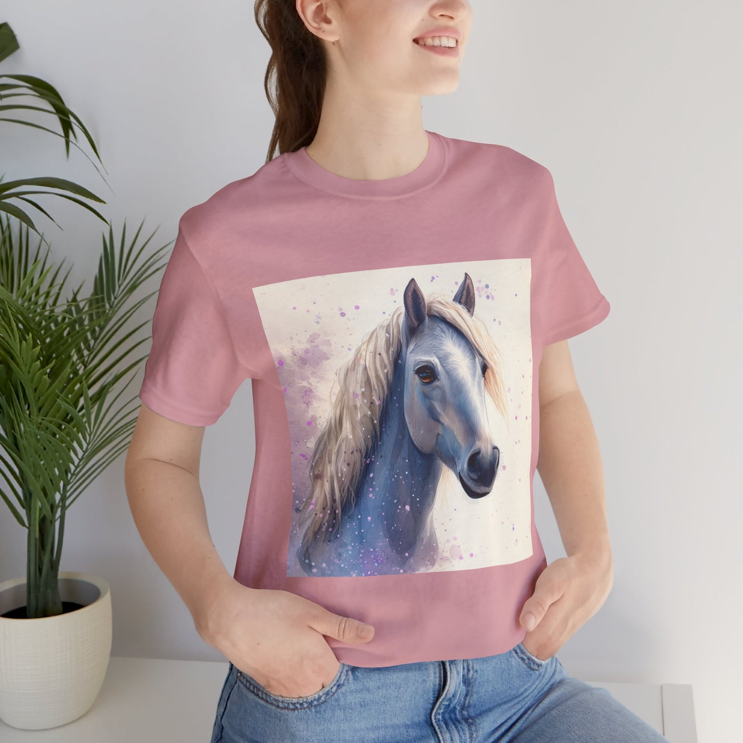 Baby White Horse Unisex Jersey Short Sleeve Tee