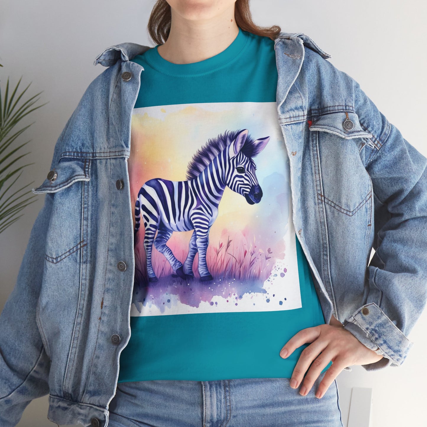 Lovable Baby Zebra Unisex Heavy Cotton Tee