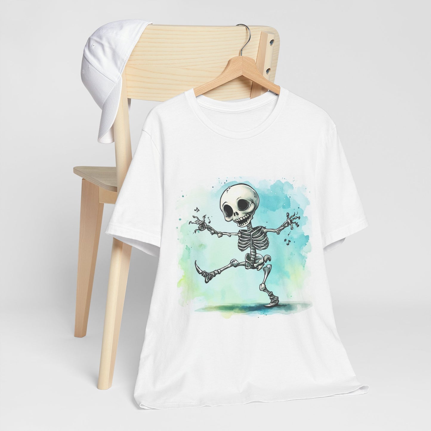 Happy Cute Skeleton Unisex Jersey Short Sleeve Tee