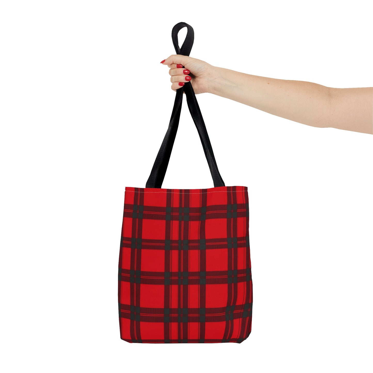 Classic Red and Black Plaid Tote Bag (AOP)