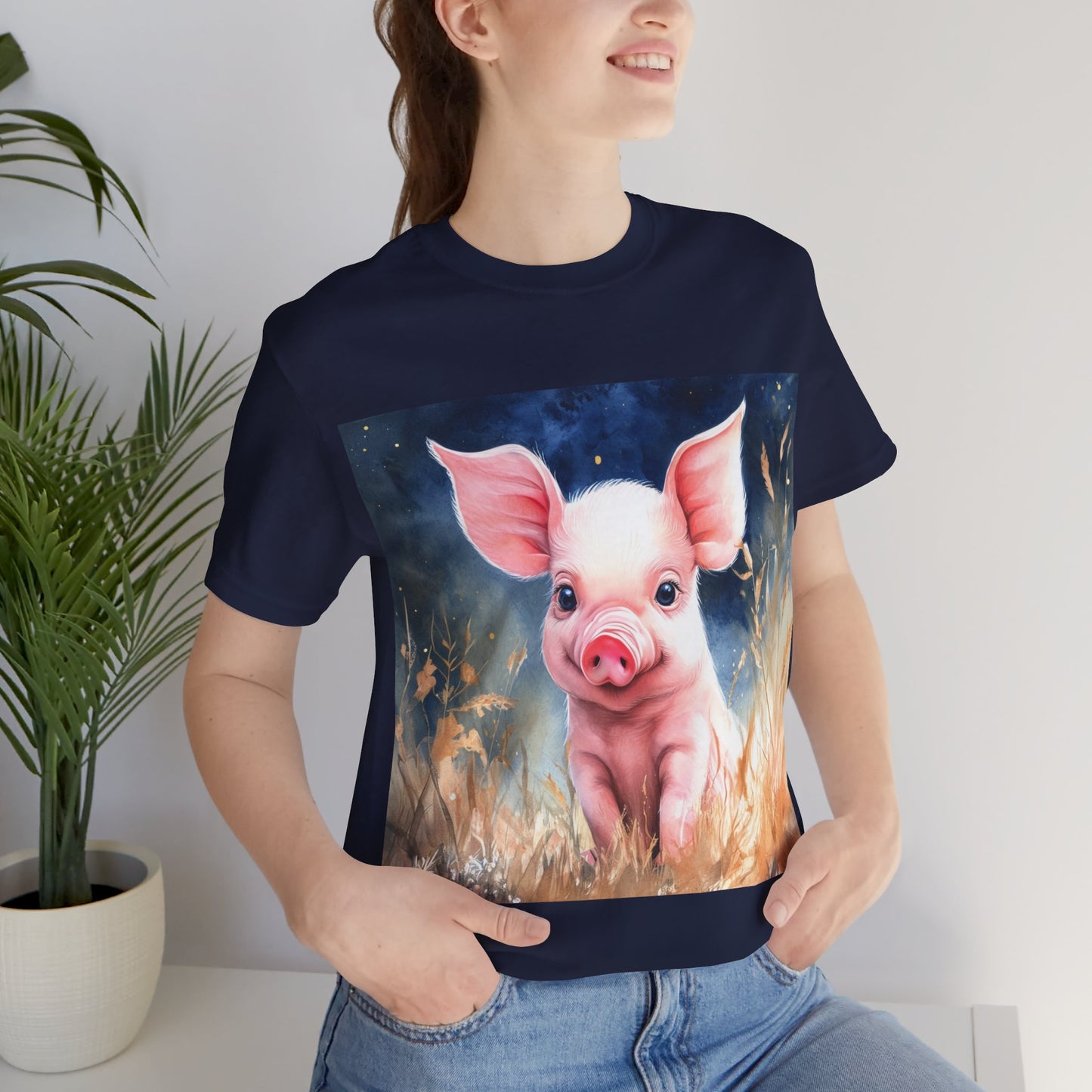 Adorable Piglet Unisex Jersey Short Sleeve Tee