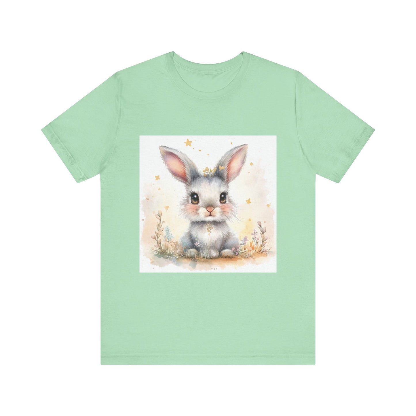 Cute fluffy bunny Unisex Jersey Short Sleeve Tee