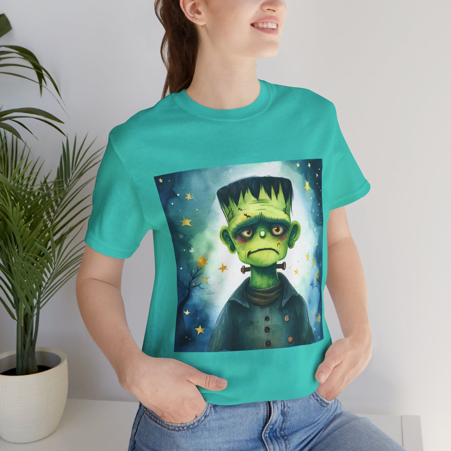 Cute Frankenstein Monster Unisex Jersey Short Sleeve Tee