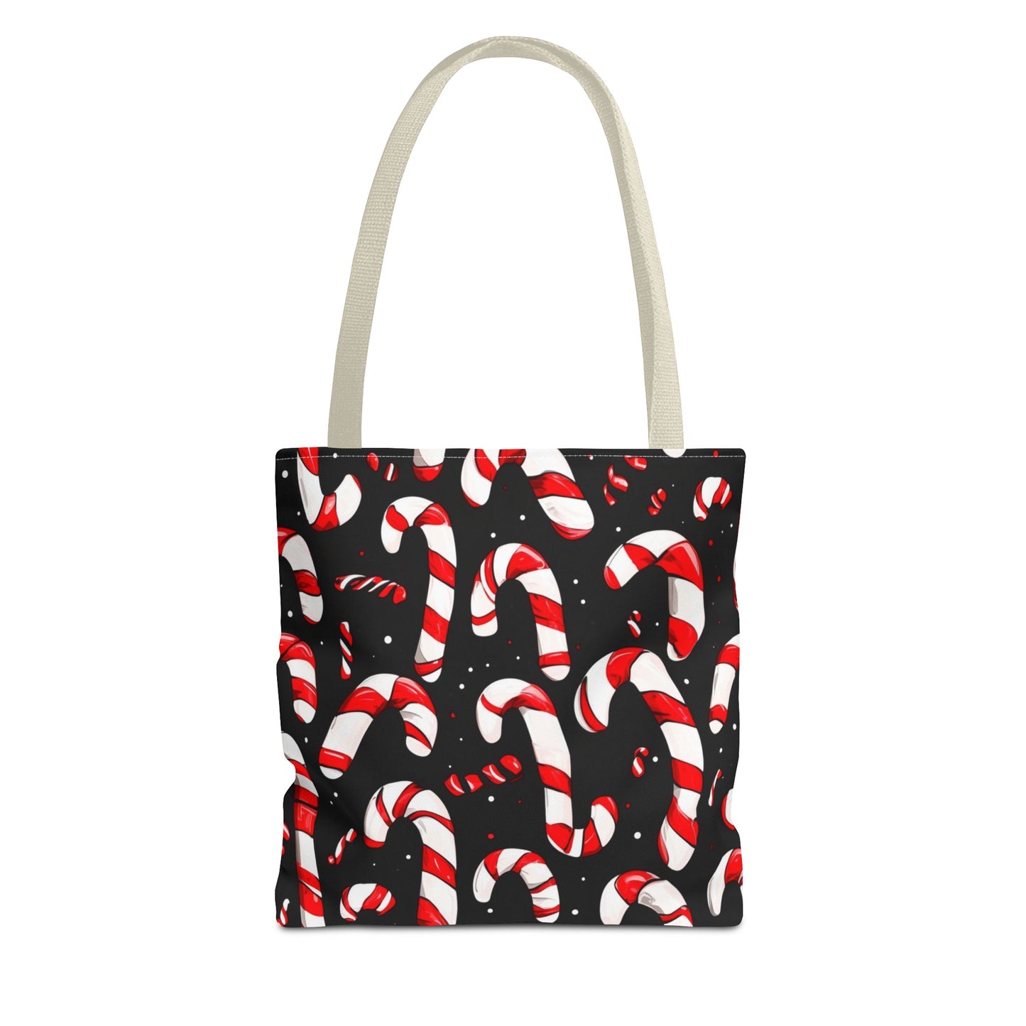 Cartoon Candy Canes Tote Bag (AOP)