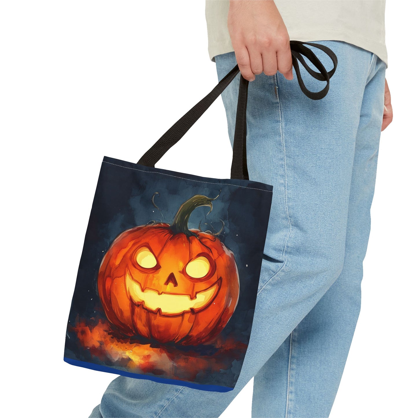 Cute Creepy Jack o Lantern Tote Bag (AOP)