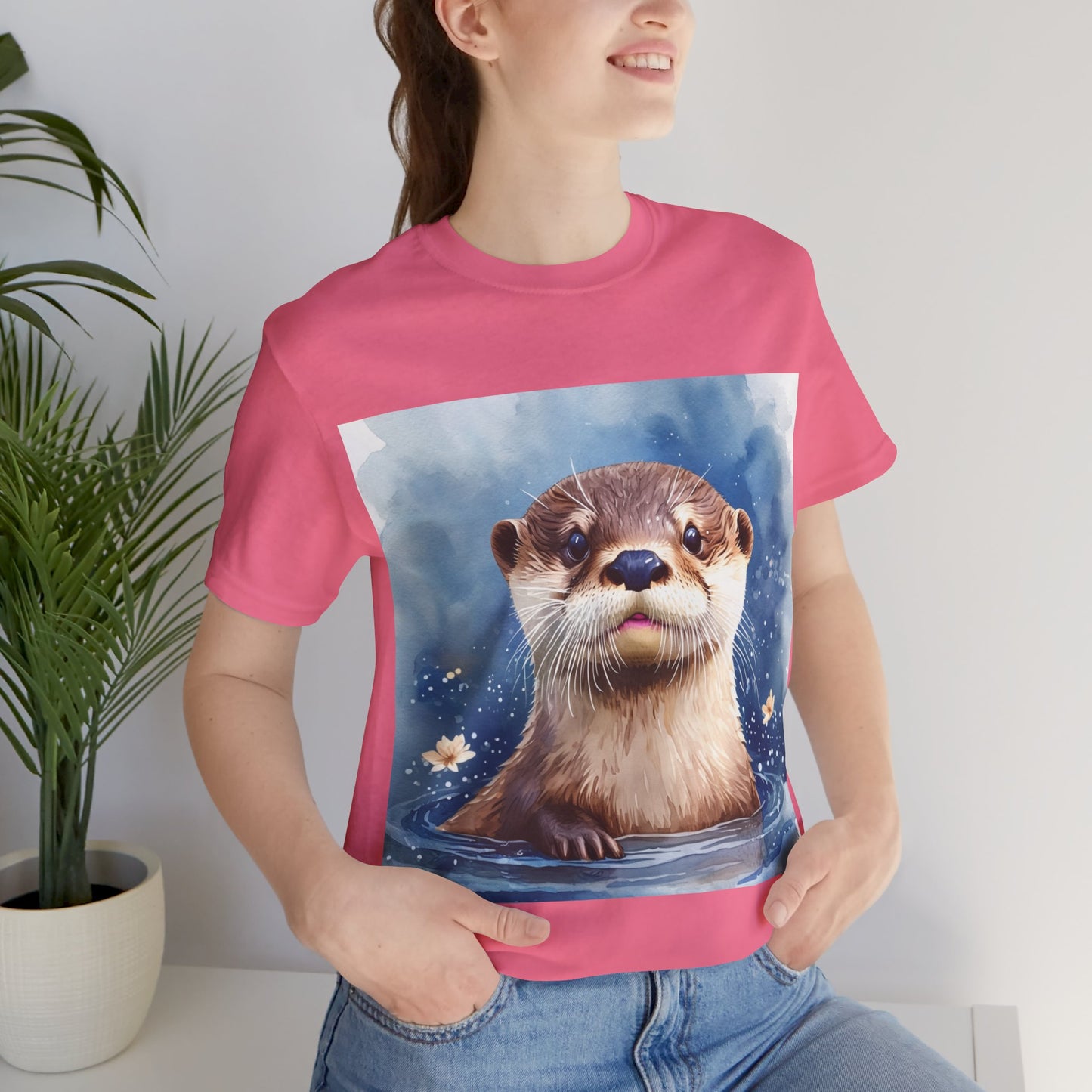 Cute Otter Unisex Jersey Short Sleeve Tee