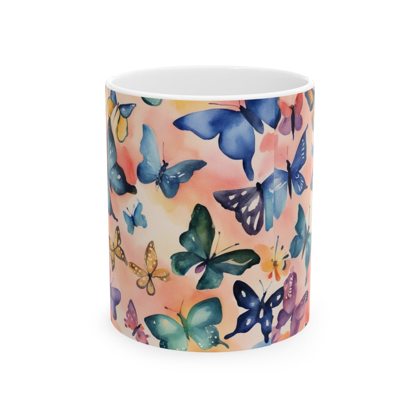 Fluttering Butterflies Ceramic Mug, 11oz