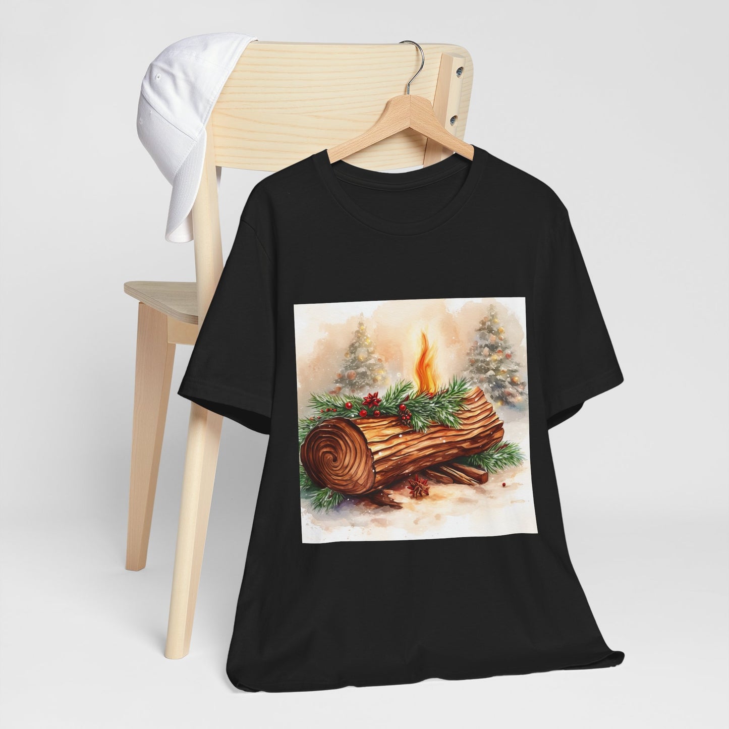 Yule Log Unisex Jersey Tee