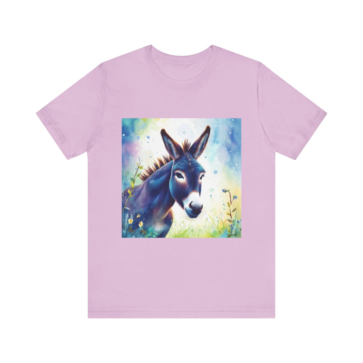 Cute Colorful Donkey Unisex Jersey Short Sleeve Tee