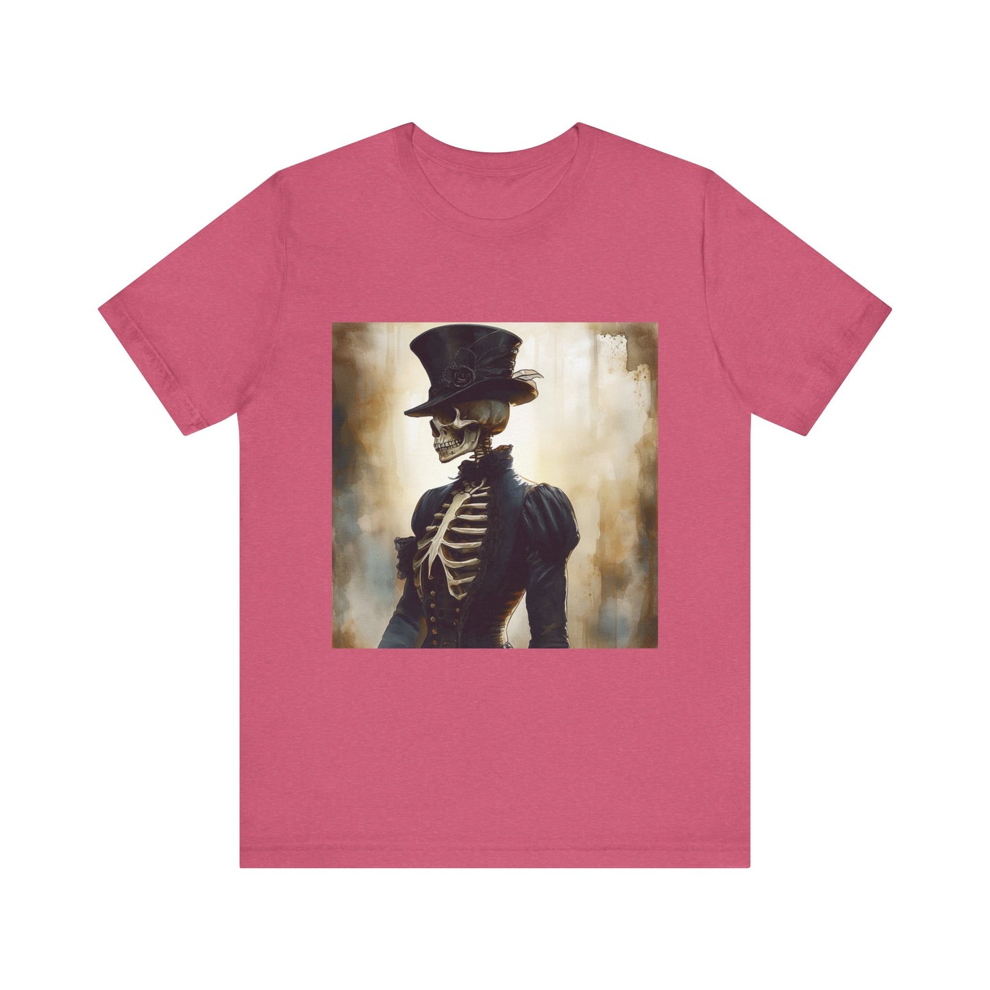 Top Hat Victorian Skeleton Unisex Jersey Short Sleeve Tee