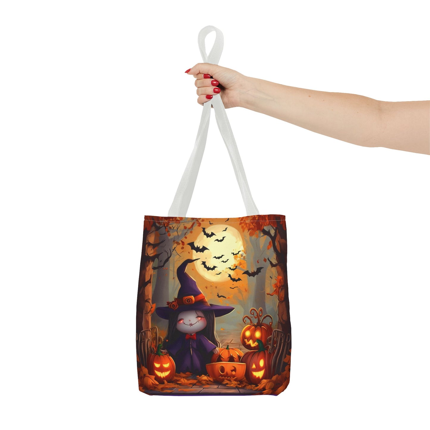 Spooky Cute Witch Tote Bag (AOP)