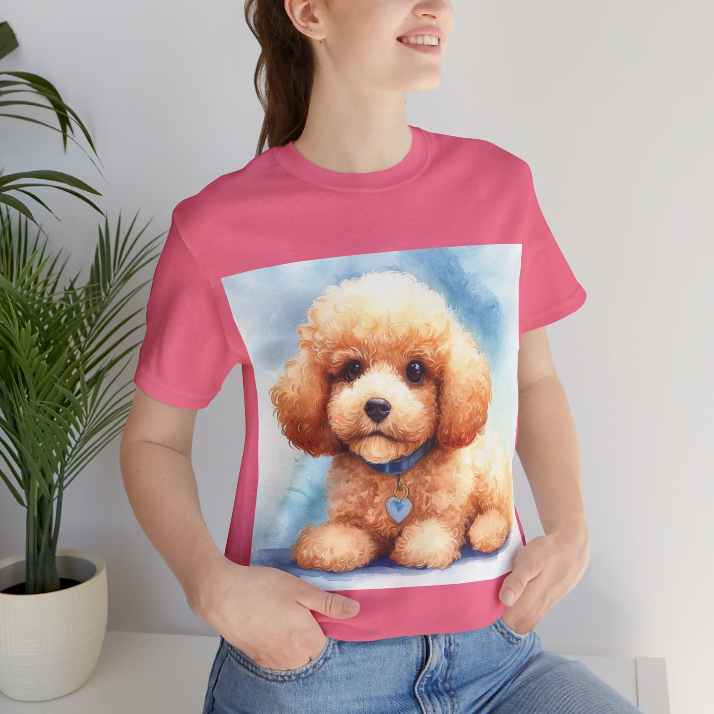 Poodle Puppy Unisex Jersey Short Sleeve Tee