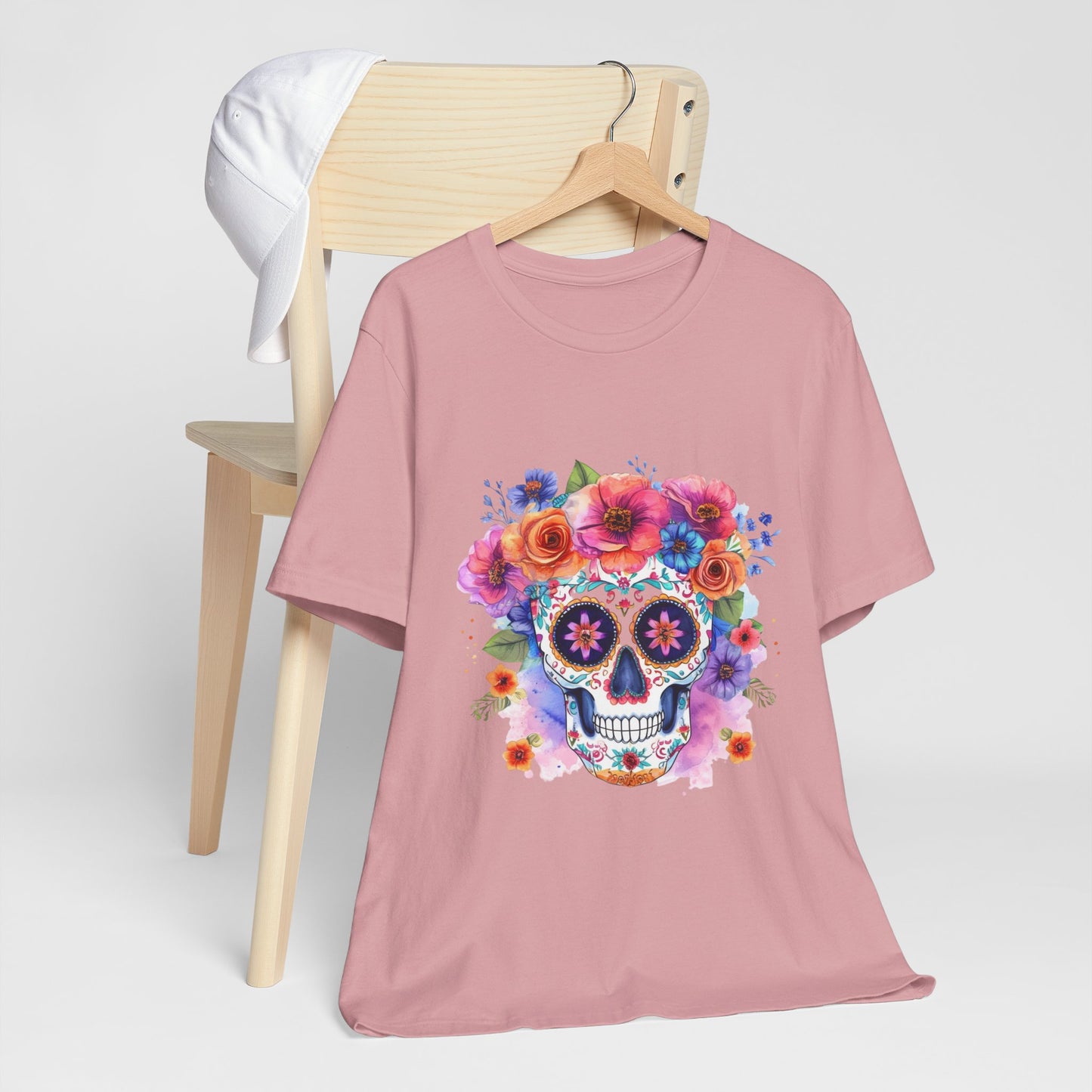 Colorful Sugar Skull Unisex Jersey Short Sleeve Tee