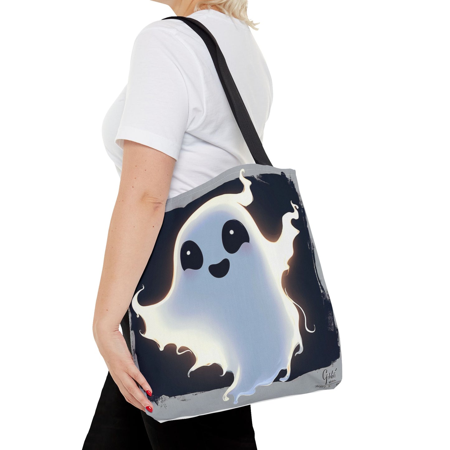 Cute Happy Ghost Tote Bag (AOP)