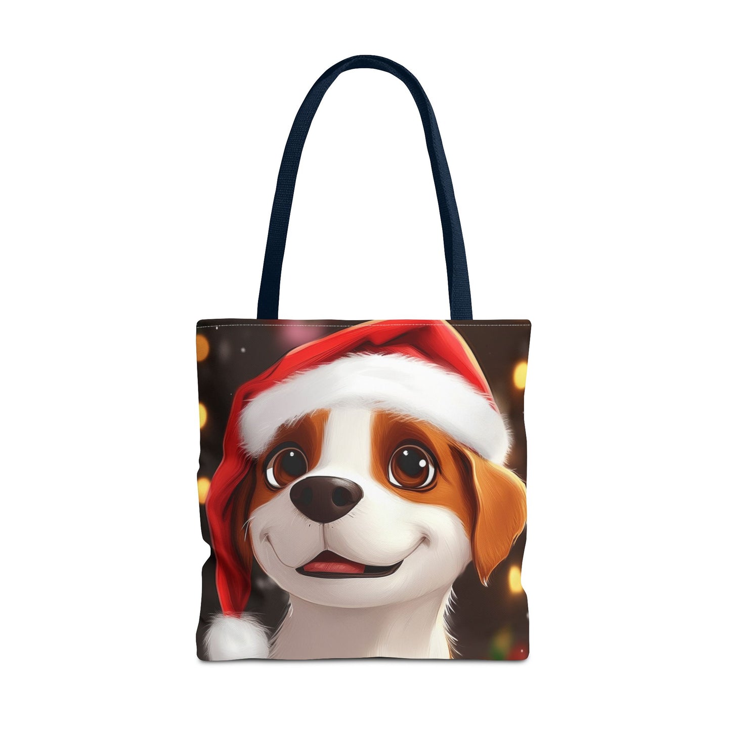 Adorable Festive Puppy Tote Bag (AOP)