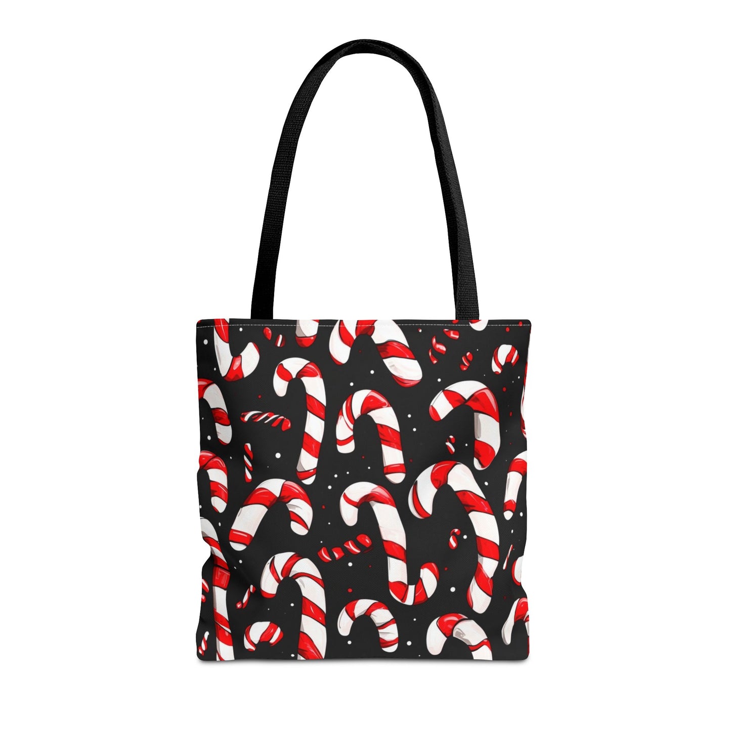 Cartoon Candy Canes Tote Bag (AOP)