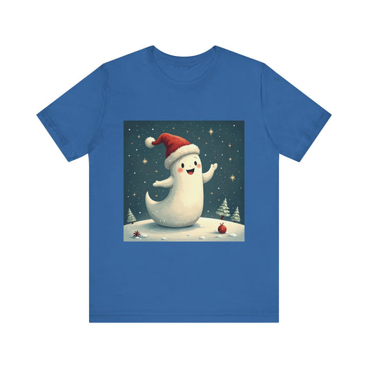 Cute Winter Ghost Unisex Jersey Tee