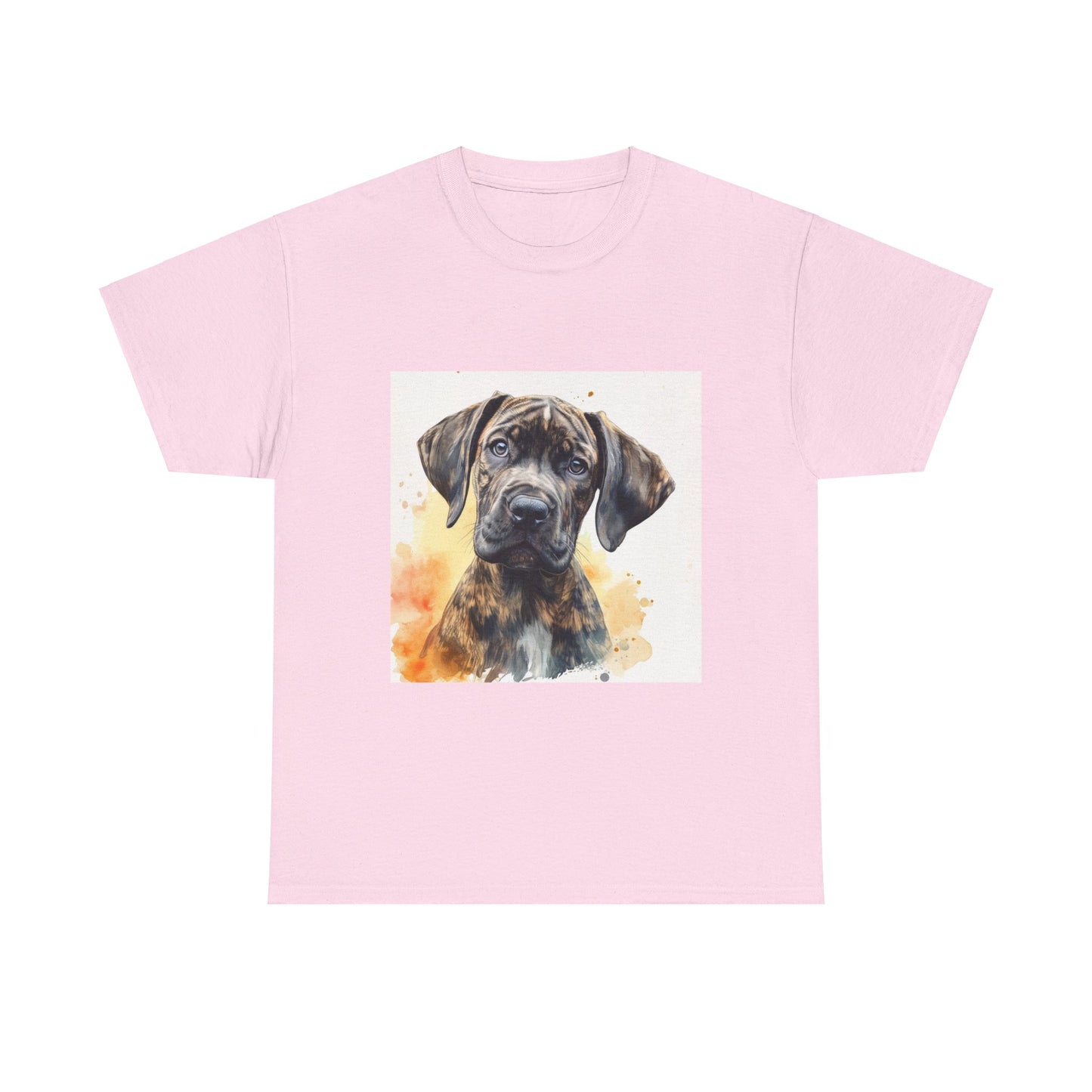 Brindle Great Dane Puppy Unisex Heavy Cotton Tee