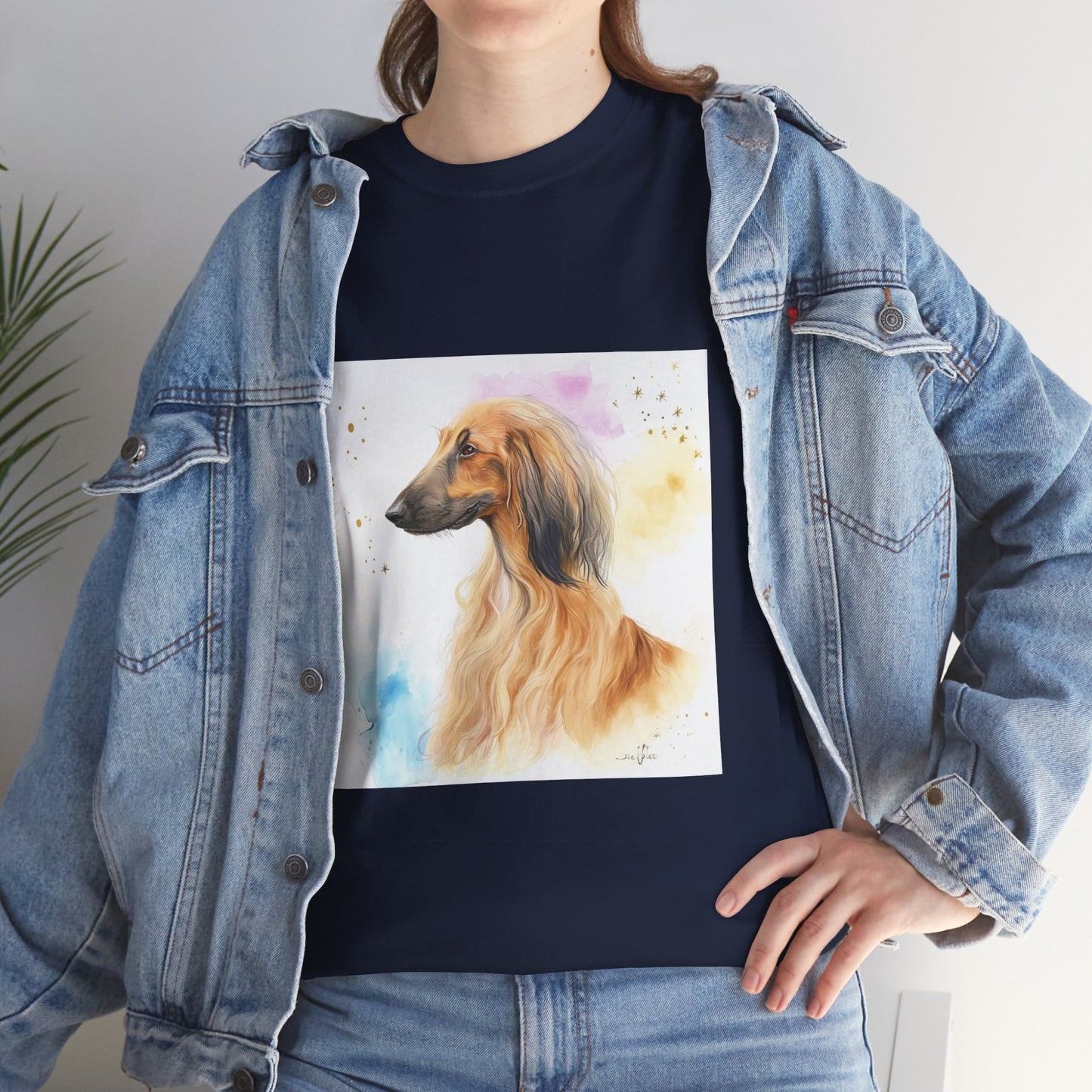 Afghan Hound Puppy Unisex Heavy Cotton Tee