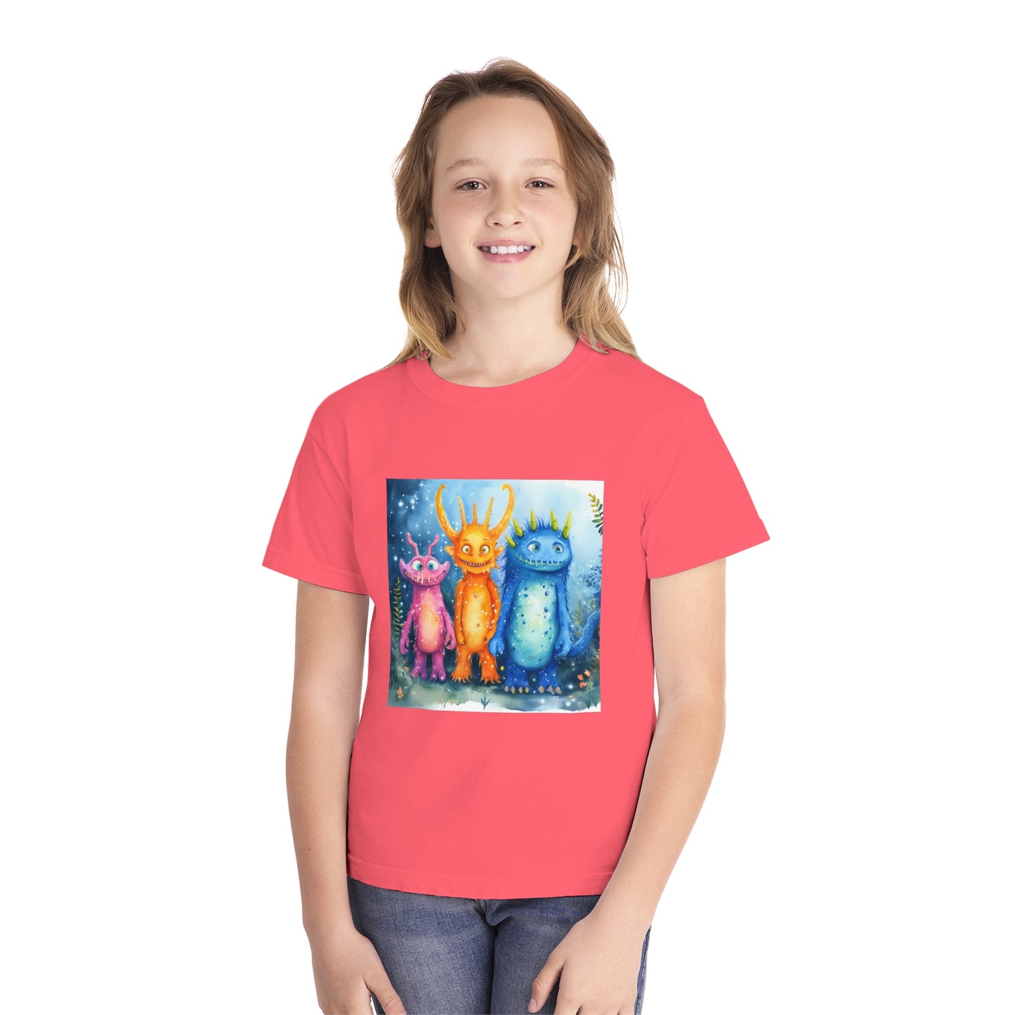 Cute Funny Monsters Youth Midweight Tee