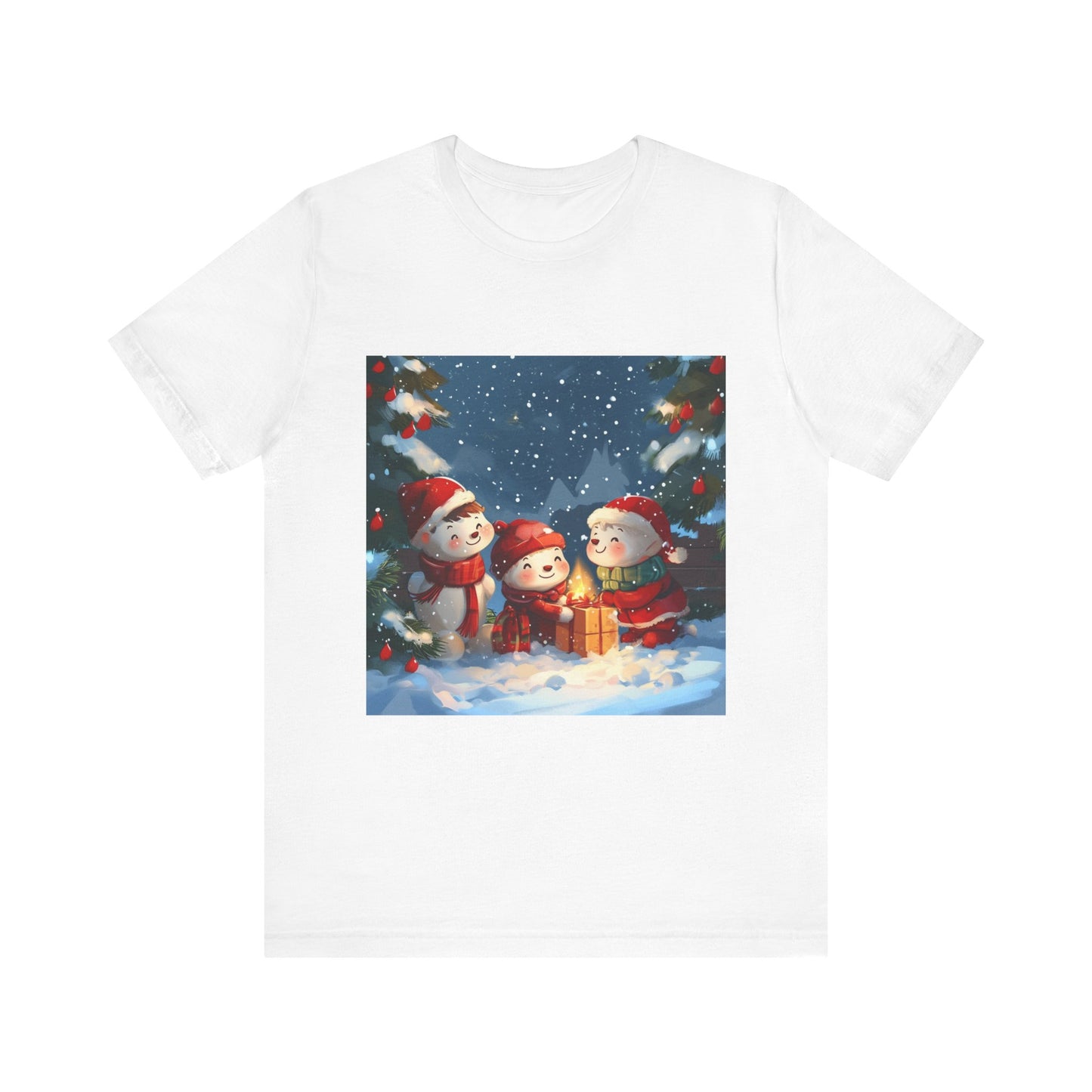 Cute Snowmen Unisex Jersey Short Sleeve Tee