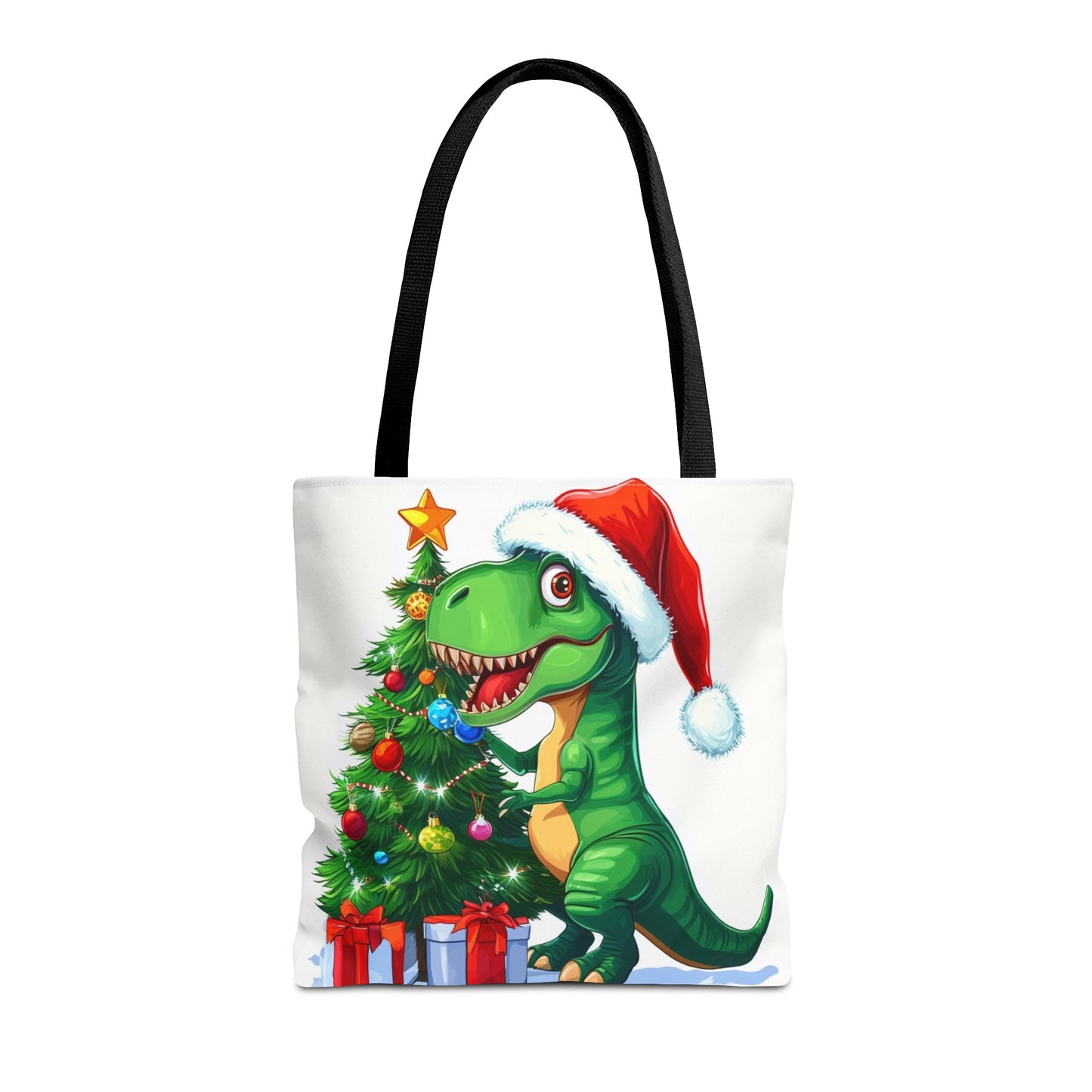 Holiday T-Rex Tote Bag (AOP)