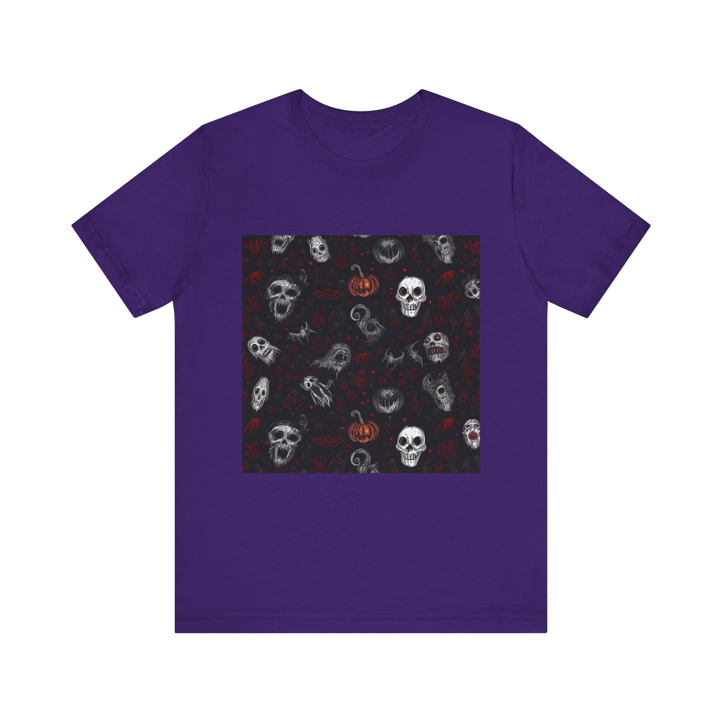 Scary Halloween Pattern Unisex Jersey Short Sleeve Tee