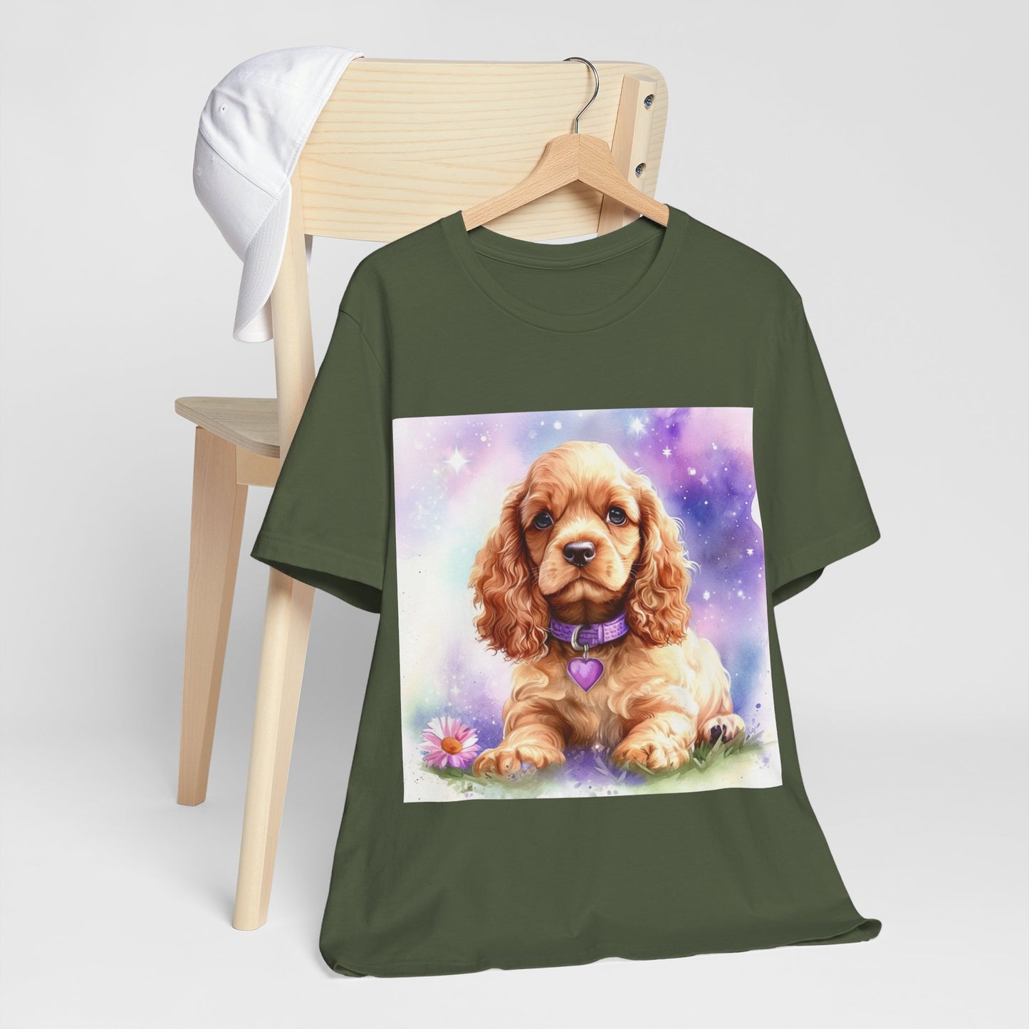 Cute Cocker Spaniel Unisex Jersey Short Sleeve Tee