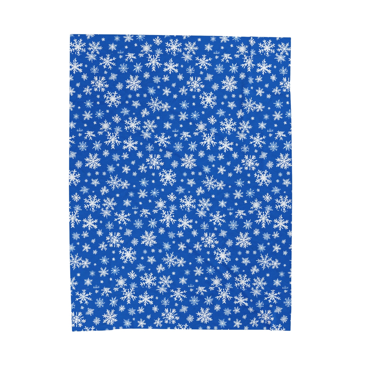 Blue Snowflake Velveteen Plush Blanket