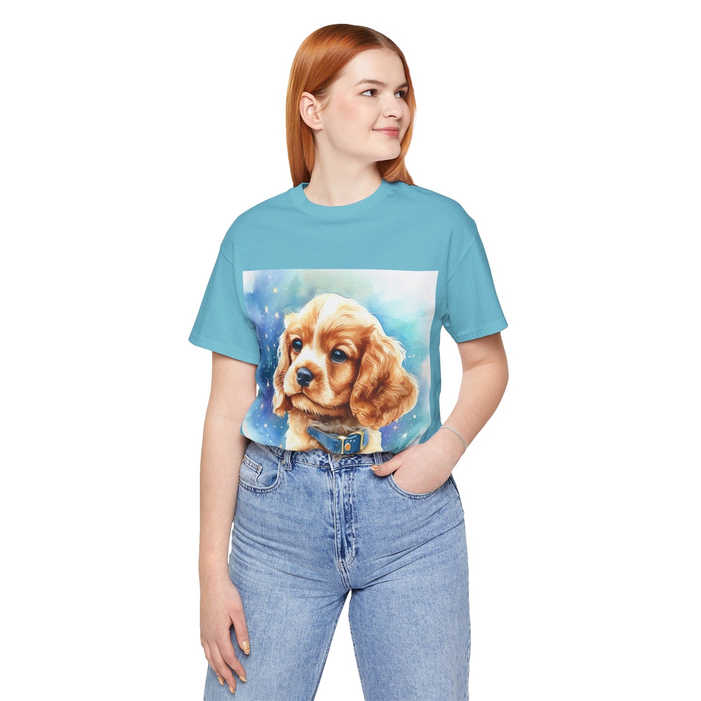 Starry Cocker Spaniel Unisex Jersey Short Sleeve Tee