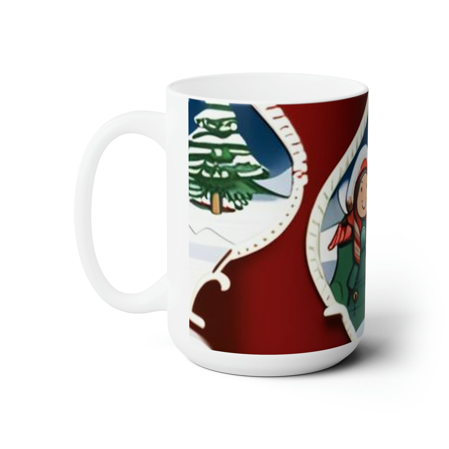 Caroling Christmas Ceramic Mug 15oz