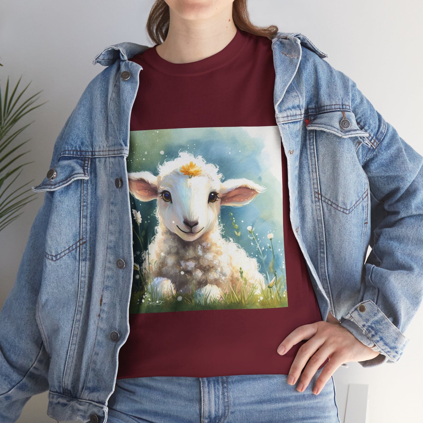 Cute Lamb Unisex Heavy Cotton Tee