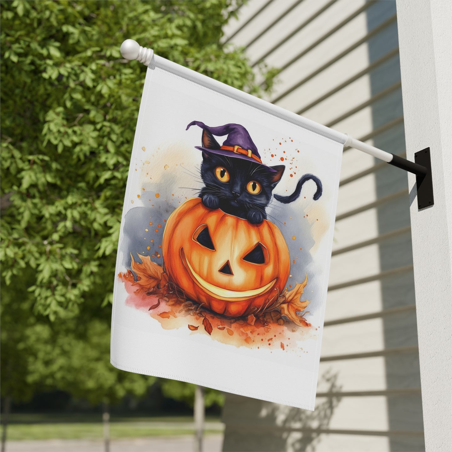 Halloween Cat Garden & House Banner