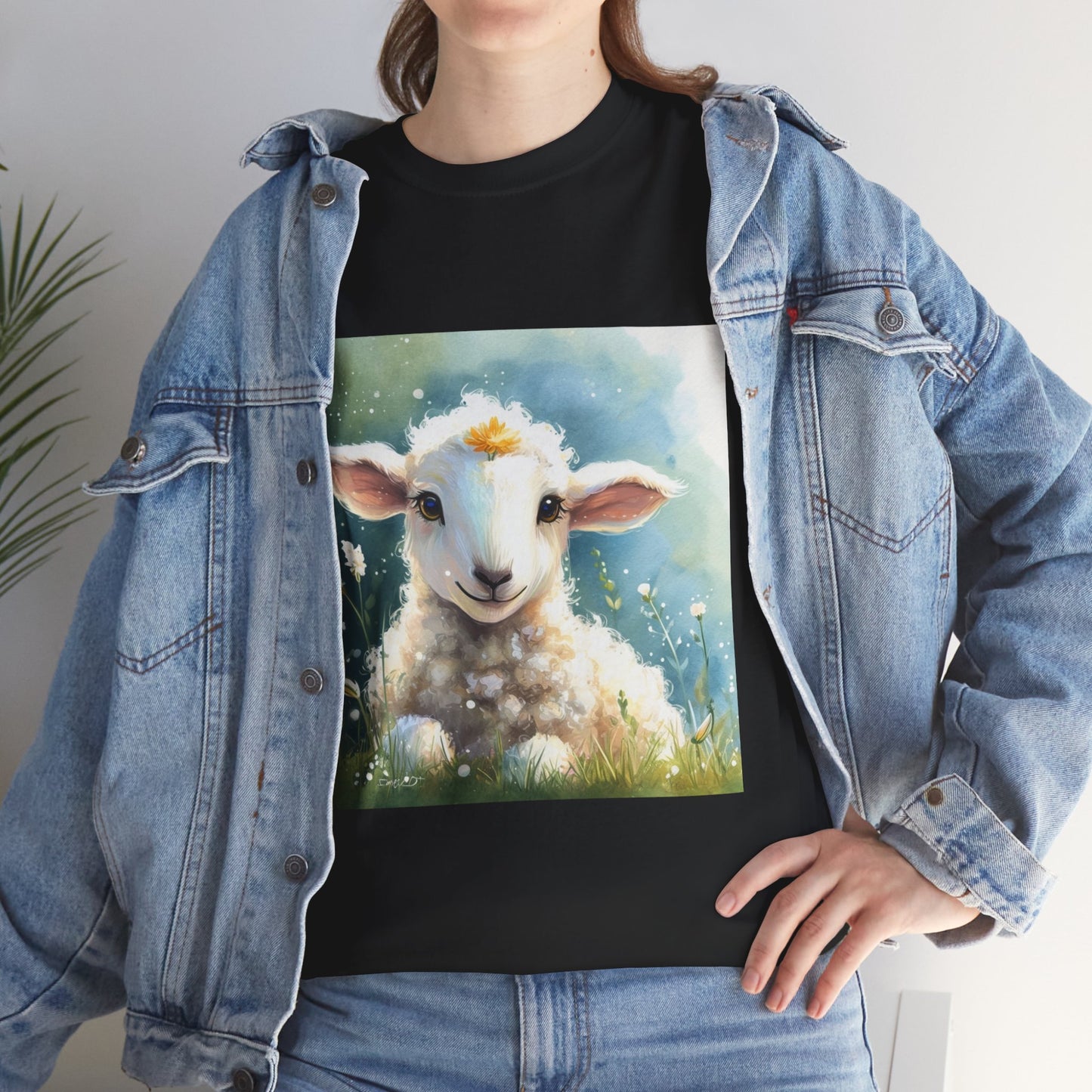 Cute Lamb Unisex Heavy Cotton Tee