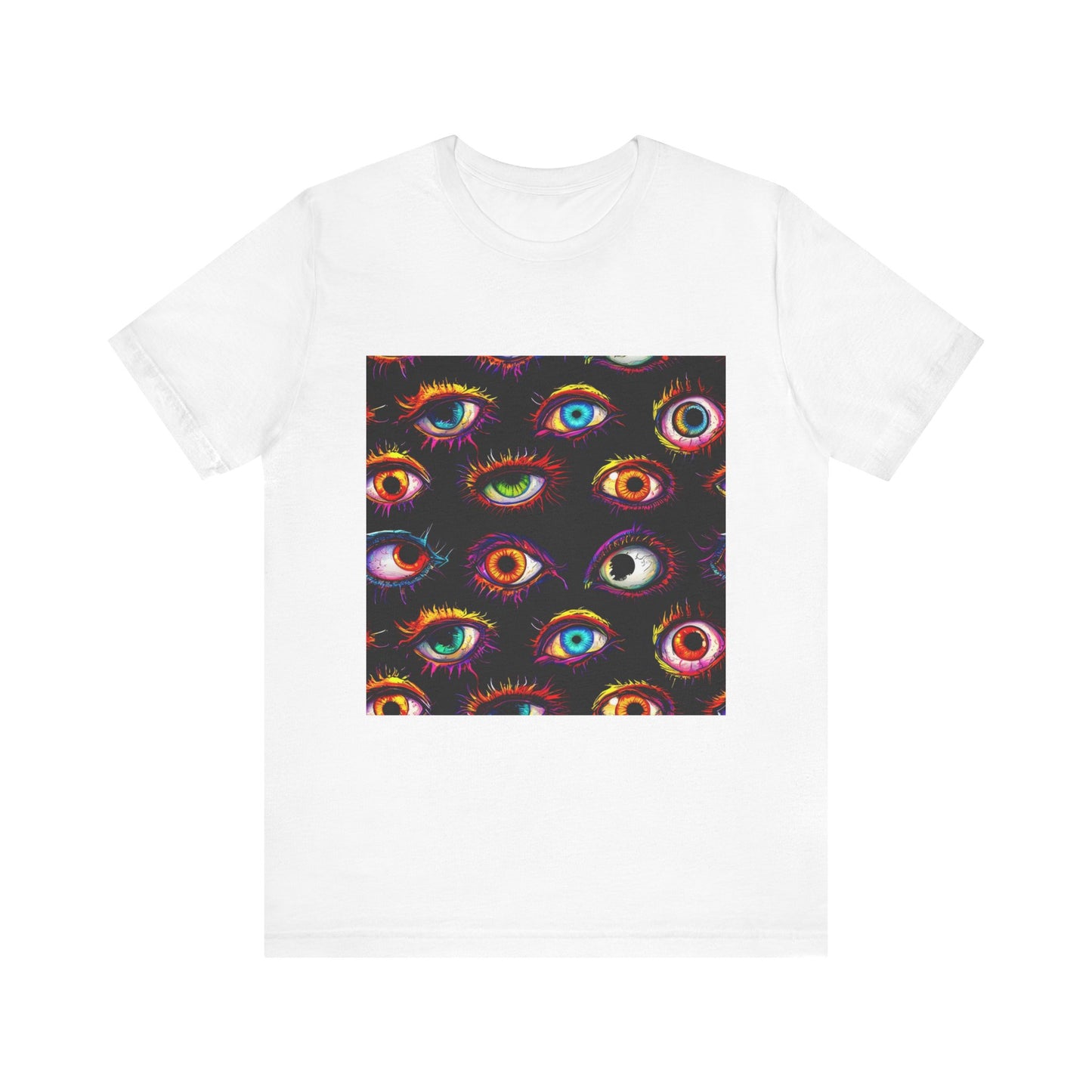 Colorful Spooky Eye Pattern Unisex Jersey Short Sleeve Tee