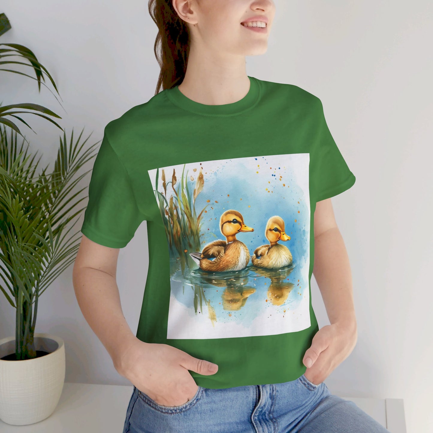 Adorable Baby Mallard Ducks Unisex Jersey Short Sleeve Tee