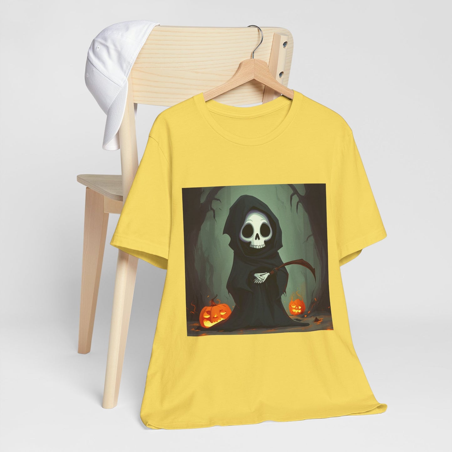 Spooky Forest Grim Reaper Unisex Jersey Short Sleeve Tee