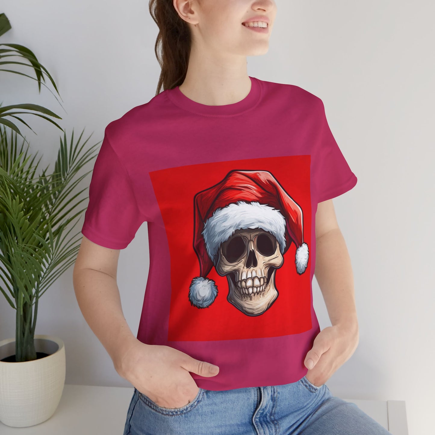 Spooky Jester Santa Skull