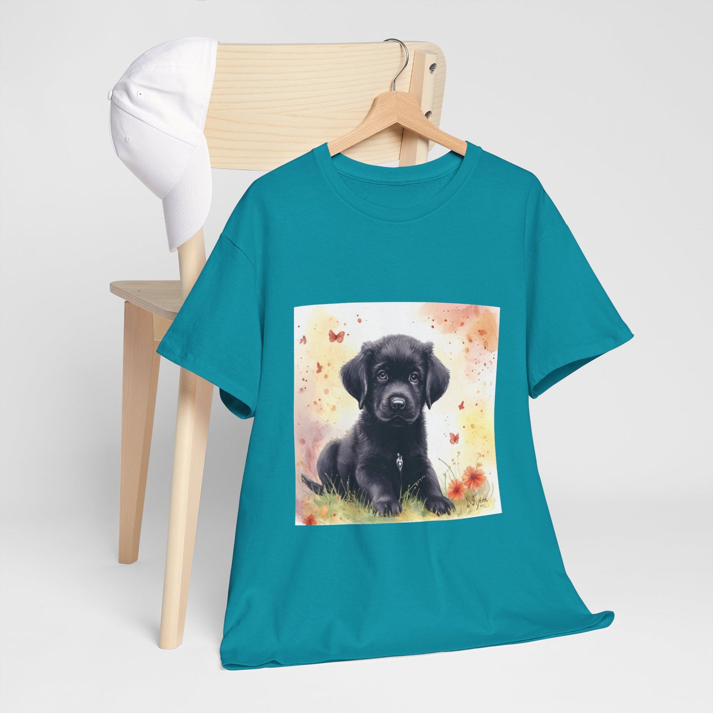 Black Lab Puppy Unisex Heavy Cotton Tee