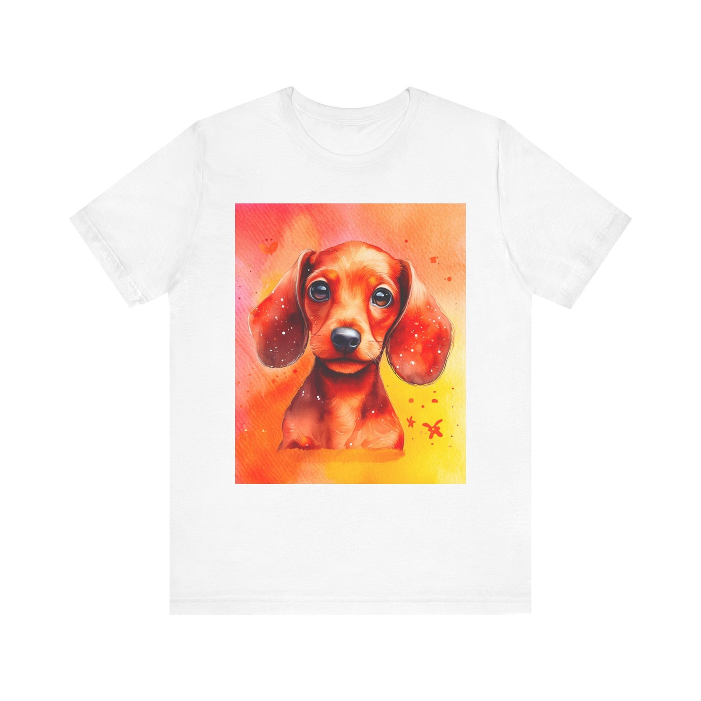 Red Dachshund Unisex Jersey Short Sleeve Tee