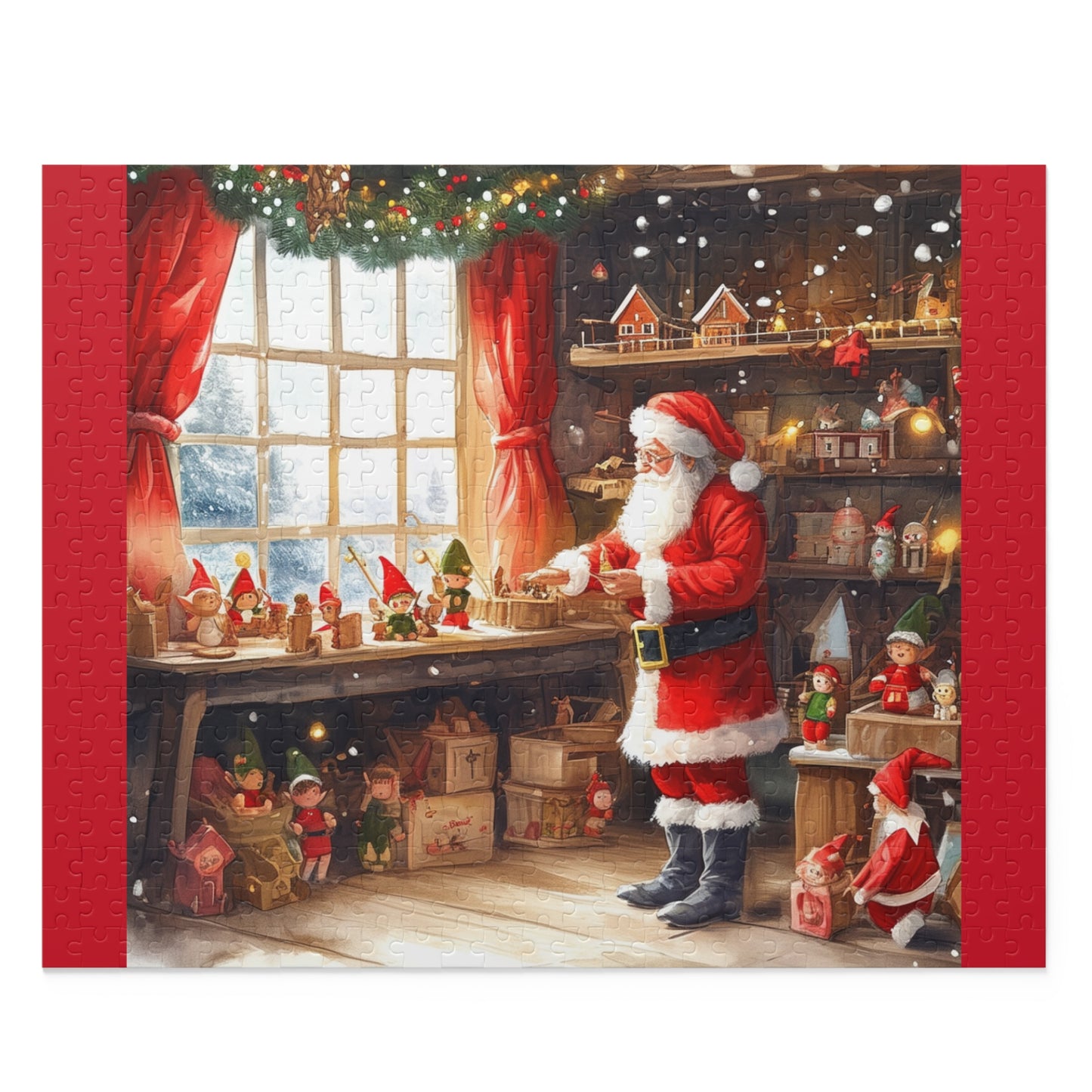 Santa Making Toys Puzzle (120, 252, 500-Piece)