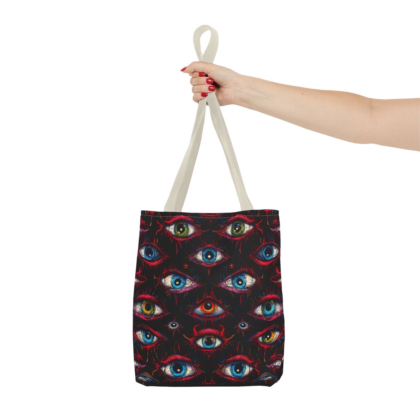 Creepy Eye Pattern Tote Bag (AOP)