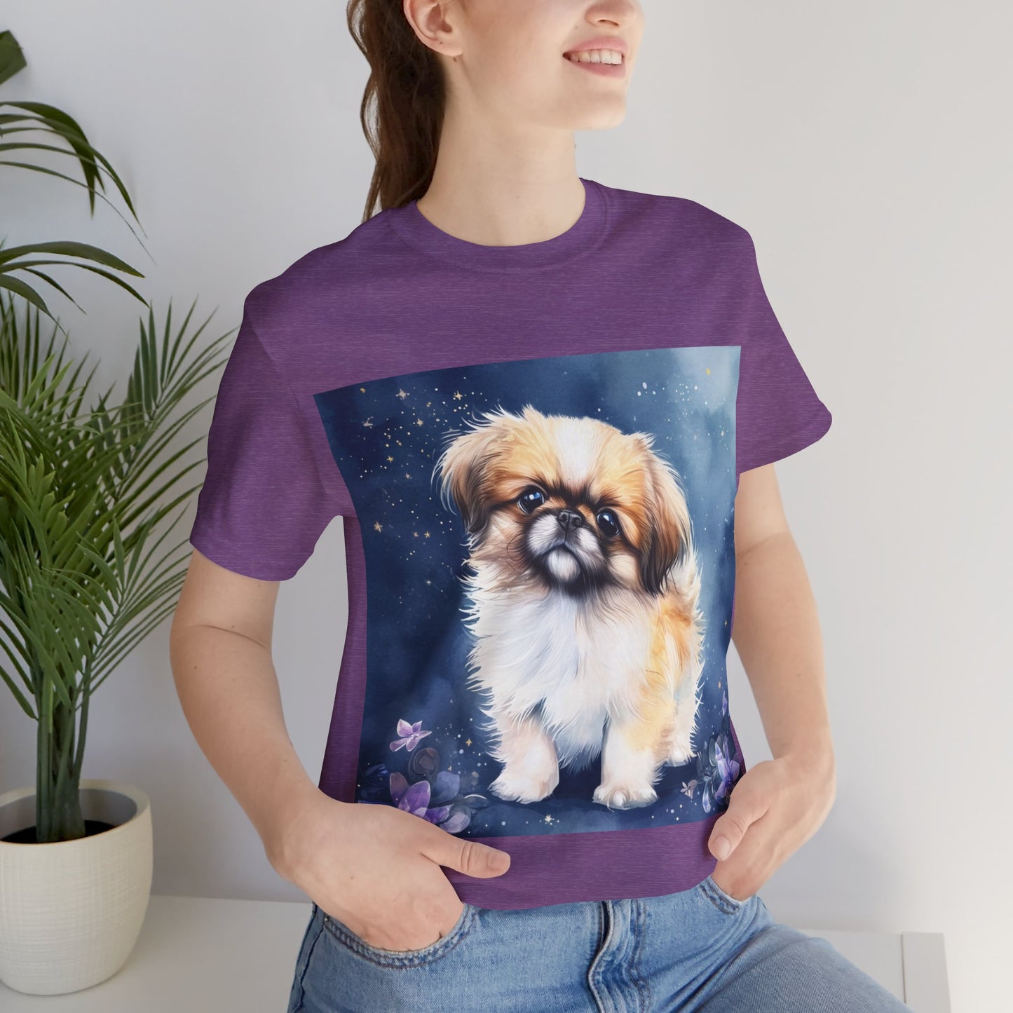 Pekinese Puppy Unisex Jersey Short Sleeve Tee